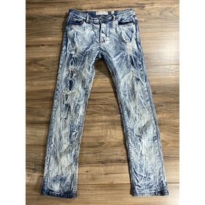 Evolution In Design Men's Skinny Jeans Size 20 Bleach Light Wash ripped‎